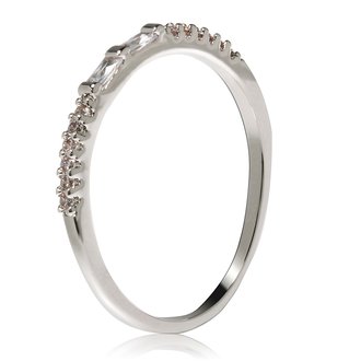 AGR0054 - Silver Sparkle Crystal Engagement Ring