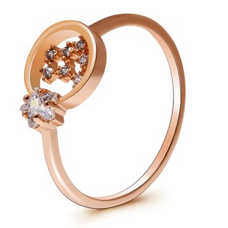 AGR0065 - Gold Sparkle Crystal Fashion Ring