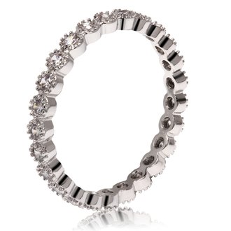 AGR0068 - Silver Sparkle Crystal Fashion Ring