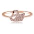 AGR0069 - Gold Crystal Iconic Swan Logo Ring