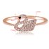 AGR0069 - Gold Crystal Iconic Swan Logo Ring