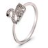 AGR0070 - Silver Crystal Iconic Swan Logo Ring