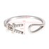 AGR0073 - Silver Crystal Adjustable Eiffel Tower Ring