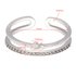 AGR0074 - Silver Sparkle Crystal Adjustable Swan Fashion Ring