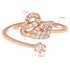 AGR0079 - Gold Crystal Adjustable Swan Ring