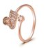 AGR0079 - Gold Crystal Adjustable Swan Ring