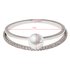 AGR0090 - Silver Crystal Pearl Fashion Ring