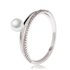 AGR0090 - Silver Crystal Pearl Fashion Ring