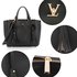AG00551 - Black Women's Tassel Shoulder Handbag