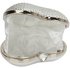 LSE0060 - White Diamante Hardcase Heart Clutch Bag