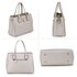 AG00195A - Wholesale & B2B Grey Three Zipper Grab Bag Supplier & Manufacturer