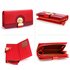 AGP1092B - Red Twist Lock Crocodile Purse/Wallet With Tassel