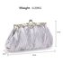 AGC00346 - Silver Crystal Evening Clutch Bag