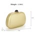 AGC00352 - Gold Hard Case Rhinestone Evening Clutch Bag