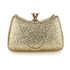 AGC00360 - Gold Hard Case Diamante Crystal Clutch Bag