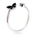 AGR0049 - Silver Crystal Butterfly Adjustable Ring