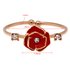 AGR0052 - Gold Crystal Rose Adjustable Ring