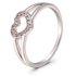 AGR0057 - Silver Sparkle Crystal Wedding Heart Ring