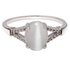 AGR0061 - Silver Sparkle Crystal Pearl Ring