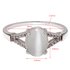 AGR0061 - Silver Sparkle Crystal Pearl Ring