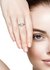 AGR0061 - Silver Sparkle Crystal Pearl Ring
