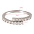 AGR0072 - Silver Crystal Adjustable Fashion Ring
