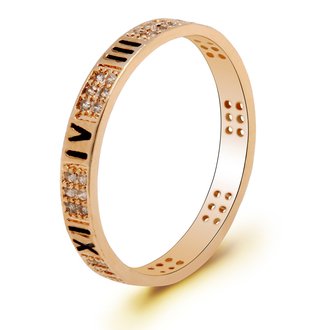 AGR0093 - Gold Sparkle Crystal Engagement Ring