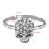 AGR0095 - Silver Crystal Skull Adjustable Ring