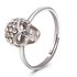 AGR0095 - Silver Crystal Skull Adjustable Ring