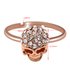 AGR0096 - Gold Crystal Skull Adjustable Ring