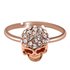 AGR0096 - Gold Crystal Skull Adjustable Ring