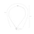 AGN0040 - Silver Sparkling Crystal Square Necklace