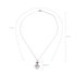 AGN0042 - Silver Sparkling Crystal Teddy Bear Necklace