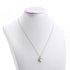 AGN0049 - Silver Sparkling Crystal Pearl Circle Necklace