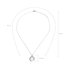 AGN0049 - Silver Sparkling Crystal Pearl Circle Necklace