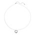 AGN0047 - Silver Sparkling Crystal Circle Necklace