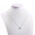 AGN0047 - Silver Sparkling Crystal Circle Necklace