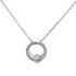 AGN0047 - Silver Sparkling Crystal Circle Necklace
