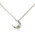 AGN0050 - Silver Sparkling Crystal Moon Necklace