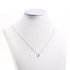 AGN0050 - Silver Sparkling Crystal Moon Necklace