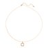 AGN0051 - Gold Sparkling Crystal Square Necklace