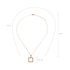 AGN0051 - Gold Sparkling Crystal Square Necklace