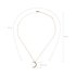AGN0054 - Gold Sparkling Crystal Moon Necklace