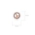 AGE0014 - Gold Sparkling Crystal Peace Earring