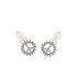 AGE0017 - Silver Sparkling Crystal Peace Earring