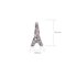 AGE0019 - Silver Sparkling Crystal Eiffel Tower Earring