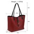 AG00567 - Reversible Black/Burgundy Large Tote Bag - Fits laptops up to 15.4''