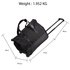 AGT0018 - Black Travel Holdall Trolley Luggage With Wheels - CABIN APPROVED