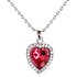 AGN0037 - Crystal Red Heart Necklace
