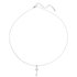 AGN0012 - Sparkling Silver Plated Key Crystal Necklace